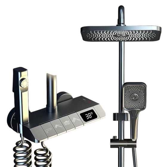 20245 BIG SHOWER SET ,BLACK AND GRAY, CHINA